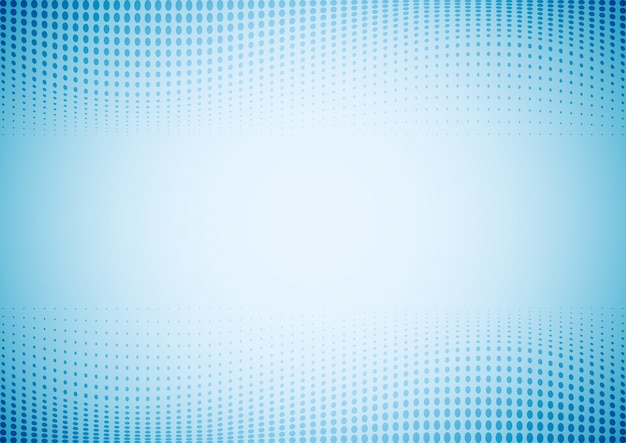 Vector abstract blue waves dots pattern halftone