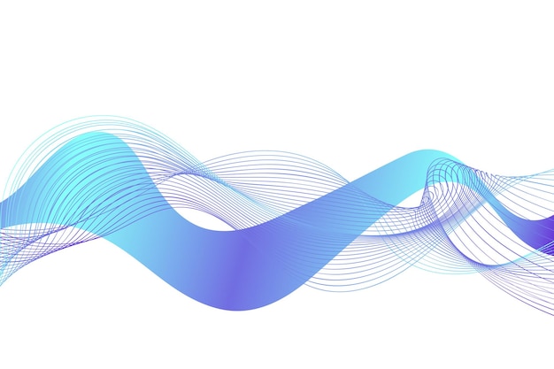 ベクトル 抽象的な青い波線の背景