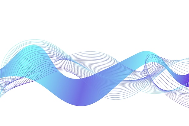 Vector abstract blue wavy background