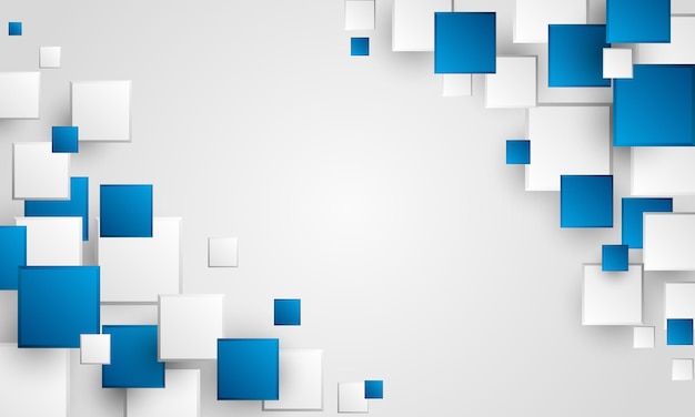 abstract blue and white geometric rectangles background vector illustration