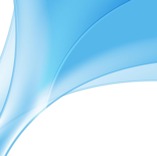 Абстрактный сине-белый волнистый фон Яркие гладкие волны векторный дизайн