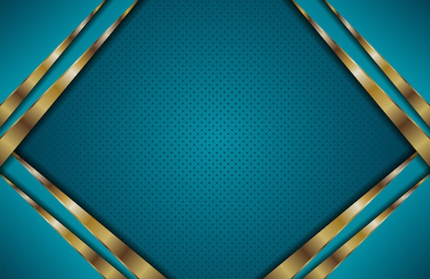 Abstract blue with golden overlap layer