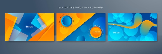 Vector abstract blue and yellow background