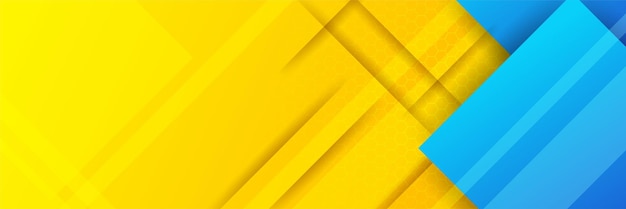 Premium Vector | Abstract blue yellow banner background