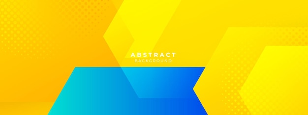 Abstract blue and yellow geometric shapes vector technology background for design brochure website flyer geometric 3d shapes wallpaper for poster certificate presentation landing page