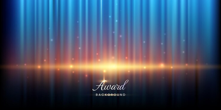 Vector abstract blue and yellow light effect background with glitter