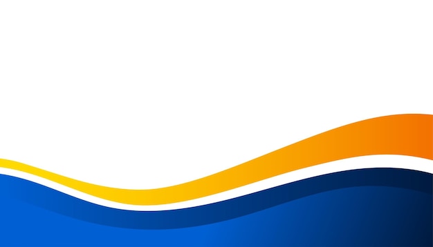 abstract blue and yellow wavy business style background