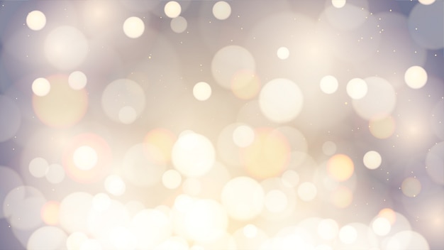 Vector abstract blur dark color background with golden bokeh bright glow bokeh.
