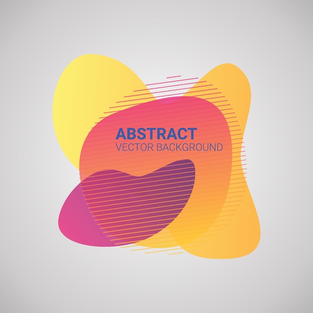 Vector abstract blur free form shapes color gradient