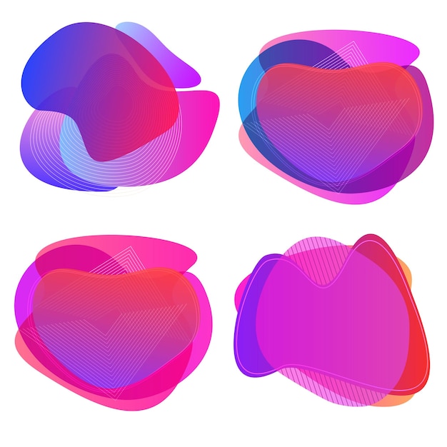Forme di sfocatura astratte gradiente di colore colori iridescenti effetto texture di transizione morbida per sfondo presentazione tema prodotti per bambini illustrazione vettoriale eps10