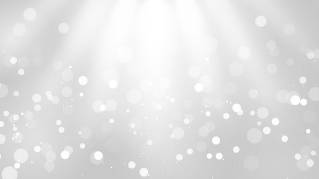 Vector abstract blur white and gray color background with white bokeh lights defocused.