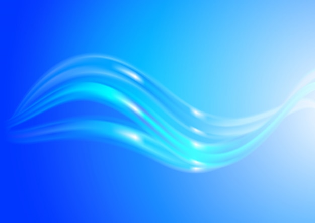 Abstract blurred blue wave background