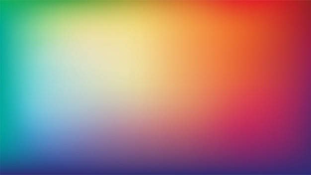 Abstract blurred gradient mesh background in bright rainbow colors