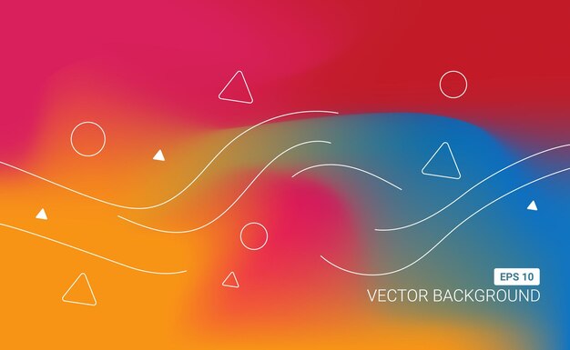 Abstract blurred gradient mesh background Colorful smooth banner template