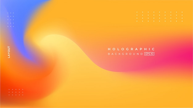 Abstract blurred holographic gradient effect background