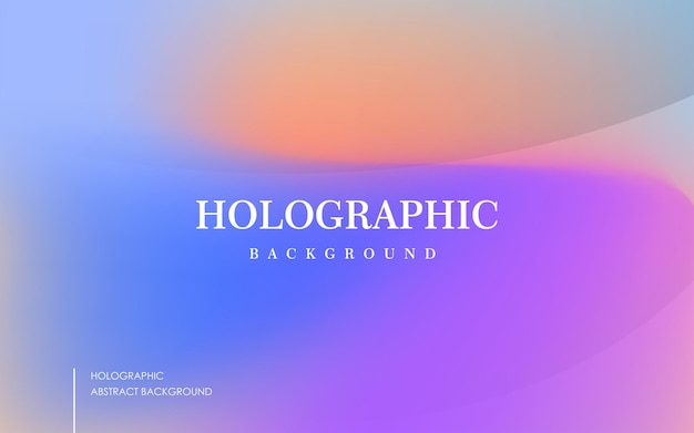 Abstract blurry fluid vector background of polar lights Holographic shiny colors blue orange purple