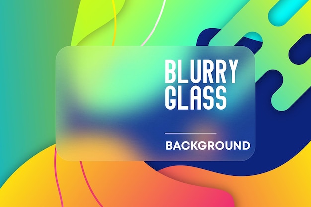 Abstract blurry glass background premium vector premium vector