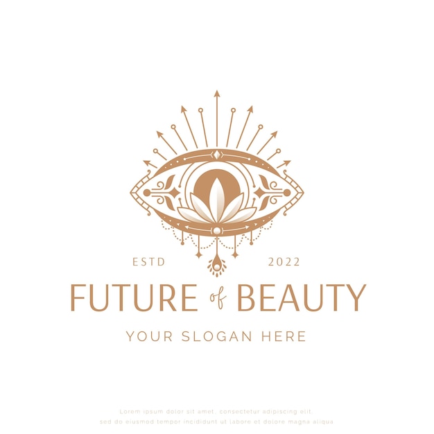 Abstract boheiman eye future mystic logo design