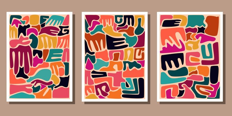 Abstract boho shape set