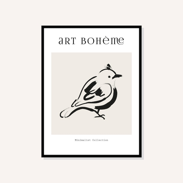 Abstract boho style art prints posters collection