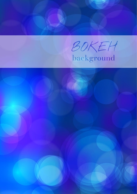 Abstract bokeh background vector blue