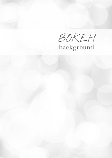 Abstract bokeh background vector white