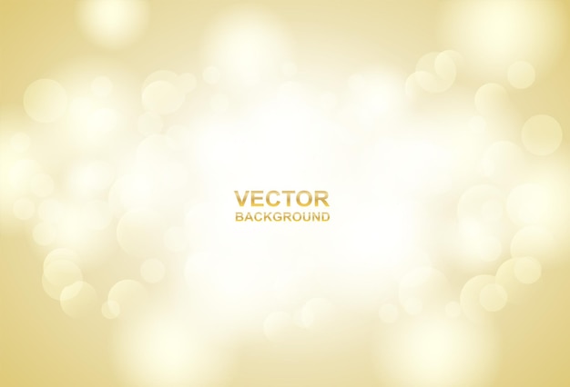 Vector abstract. bokeh blur light on gold background. .