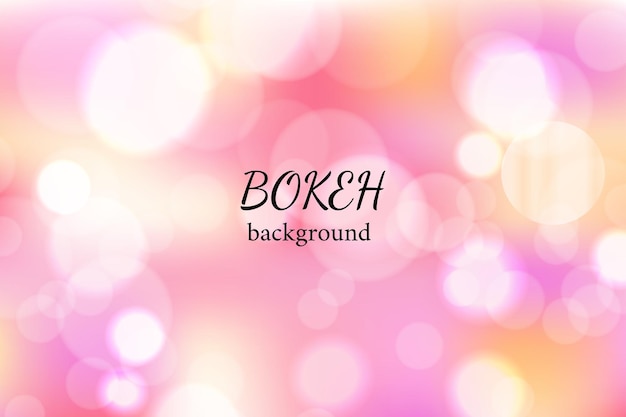 Abstract bokeh fairy light background vector blush pink