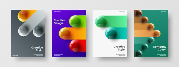 Abstract book cover a4 vector design layout bundle