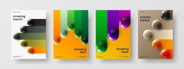Abstract book cover A4 vector design template composition