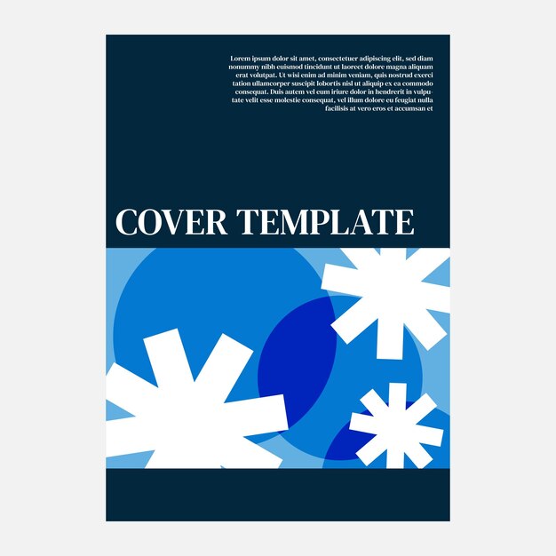 Vector abstract book cover blue