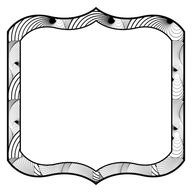 Vector abstract border, a combination of black and white stripes to form something