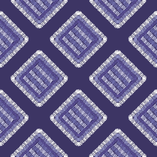 Abstract borduurwerk tapijt geometrische tegel naadloze patroon