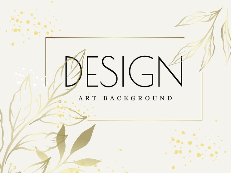 Vector テキストのパッケージングとプリントのための葉のパターンを持つ抽象的な植物画デザインカード