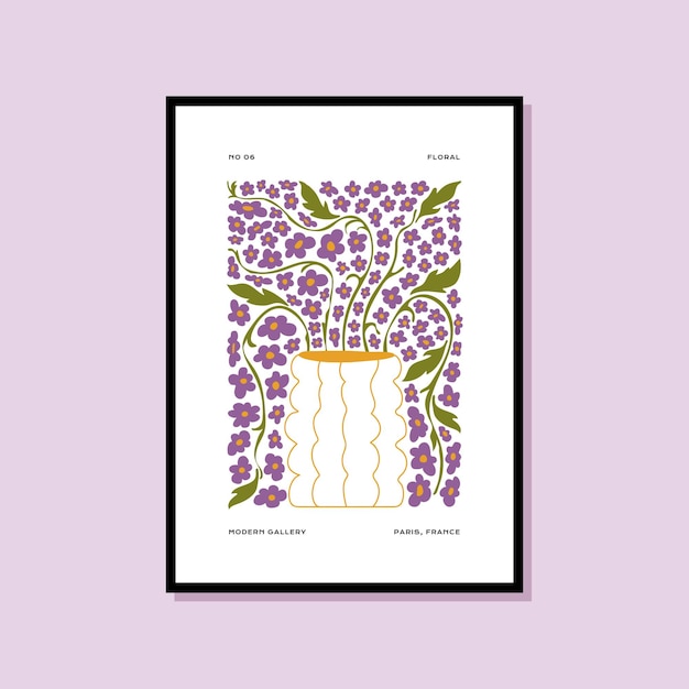 Abstract botanical print poster for wall are collection