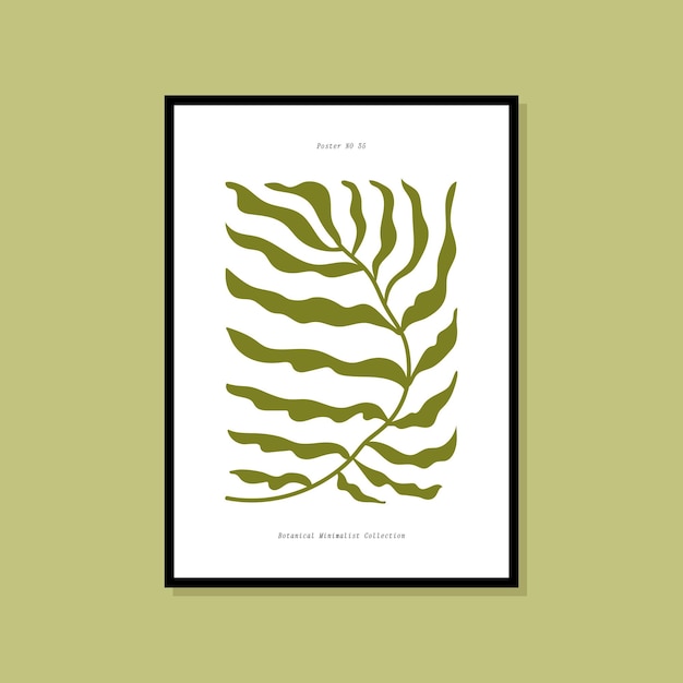 Abstract botanical print poster for wall are collection