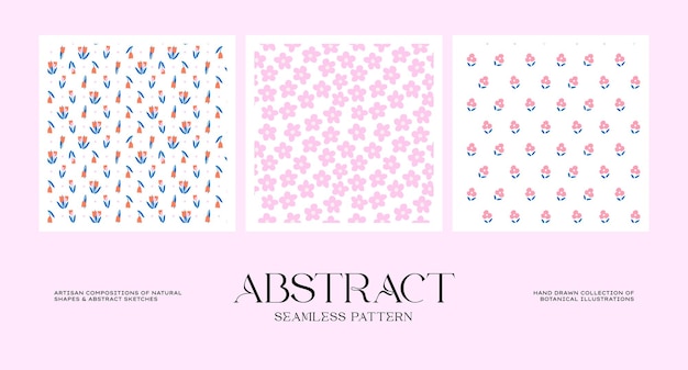 Abstract botanical seamless pattern collection to suit your branding identity our packaging design