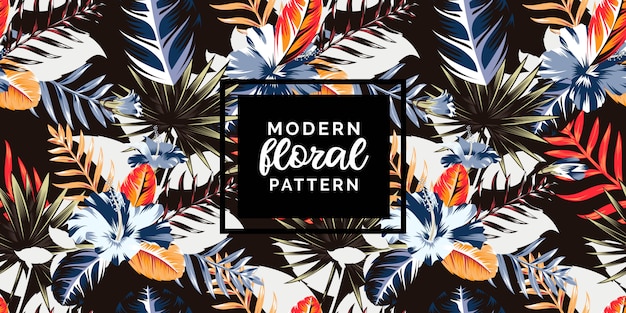 Abstract botanical tropical pattern
