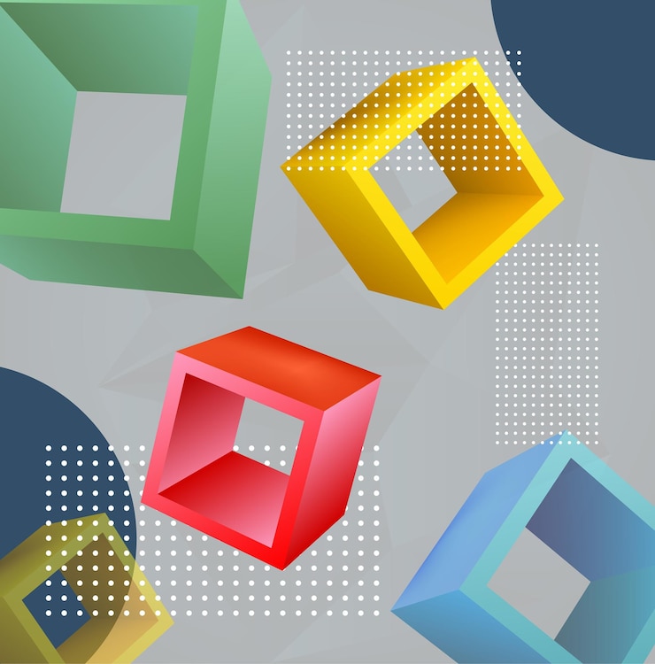 वेक्टर abstract box background design