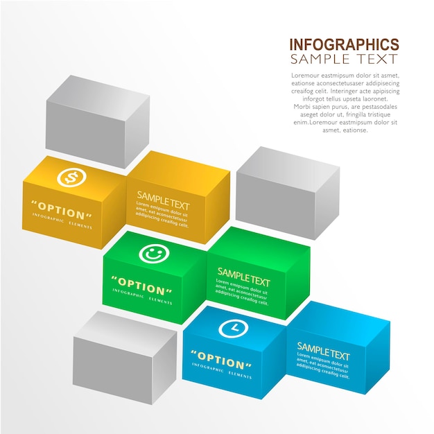 Vector abstract box infographic