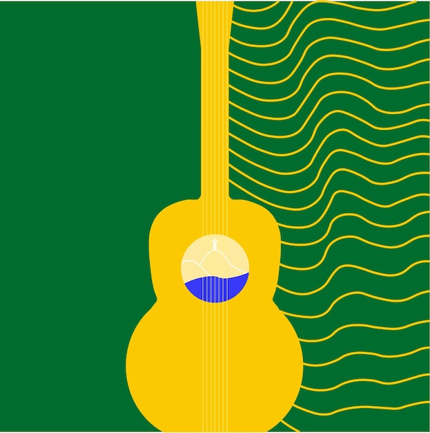 abstract Brazilian guitar