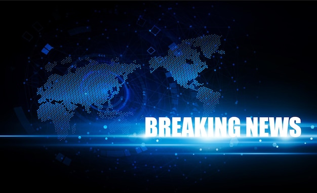 Vector abstract breaking news light out technology background hitech