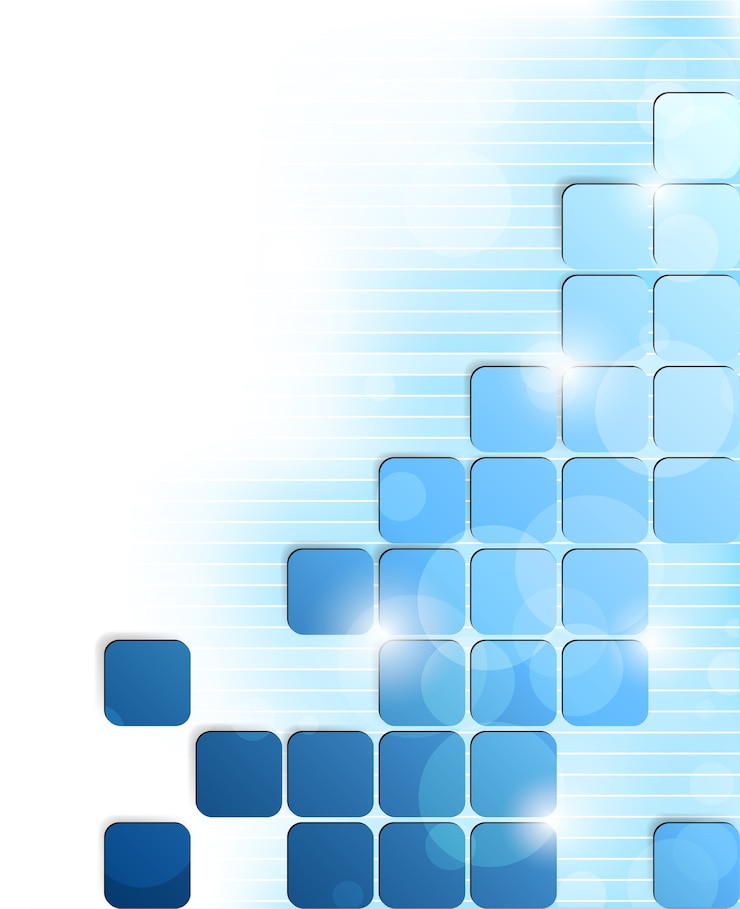 Vector abstract bright background with blue squares and stripes. illustration