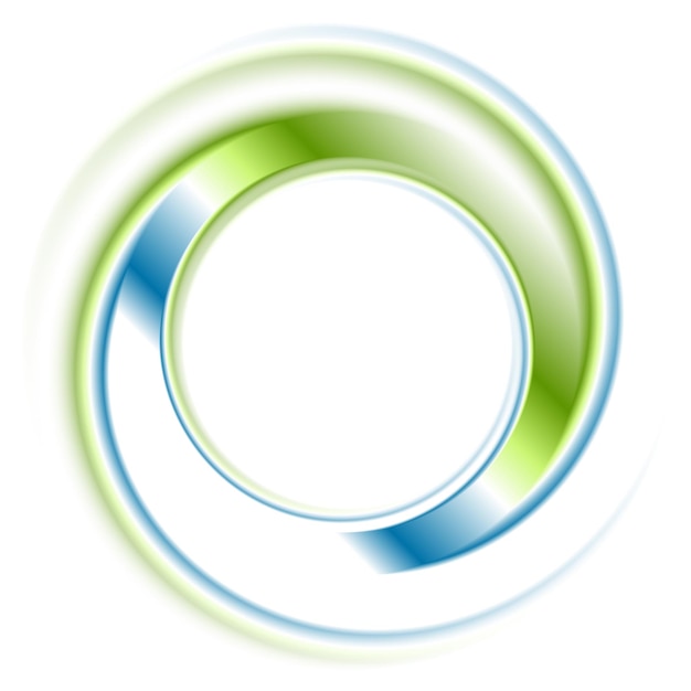Абстрактный ярко-синий зеленый логотип кольца