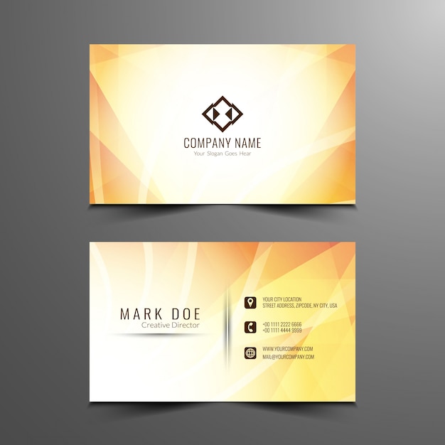 Vector abstract bright business card design