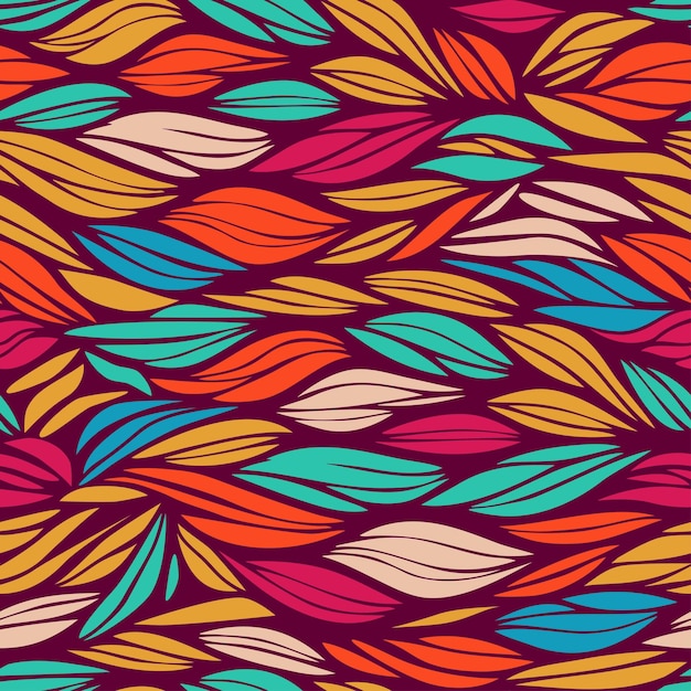 Abstract bright and colorful pattern with waves vector seamless wavy pattern