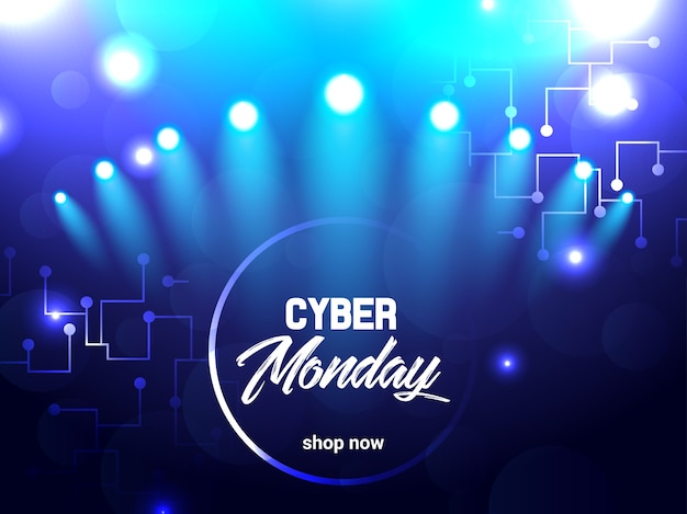 Vector abstract bright electrical illustration for cyber monday