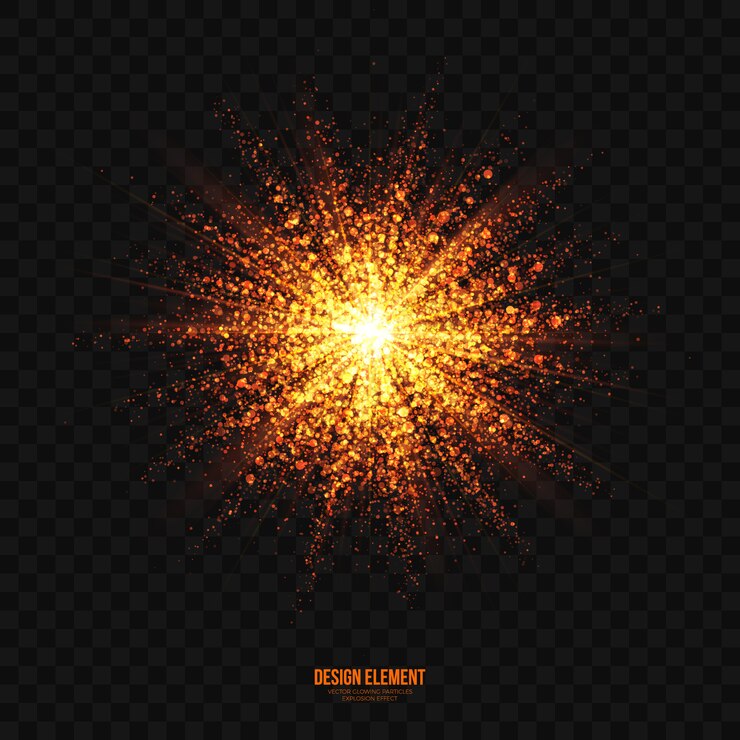 Vector abstract bright explosion effect transparent vector