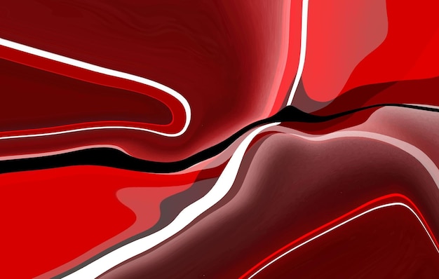 Vector abstract bright glossy liquid texture background with red color