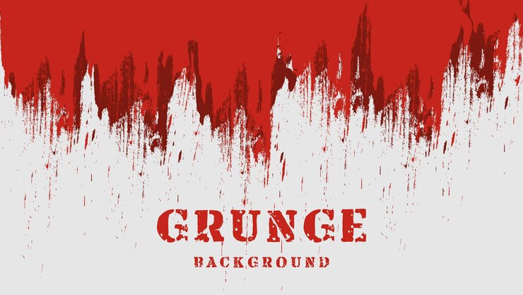 Abstract Bright Red Grunge Texture In White Background